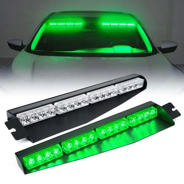Xprite LED Visor Windshield Strobe Lights (20" Dual) Elite Series - Multiple Light Color Options
