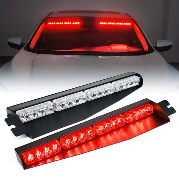 Xprite LED Visor Windshield Strobe Lights (20" Dual) Elite Series - Multiple Light Color Options