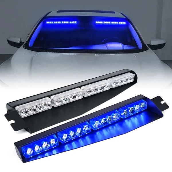 Xprite LED Visor Windshield Strobe Lights (20" Dual) Elite Series - Multiple Light Color Options