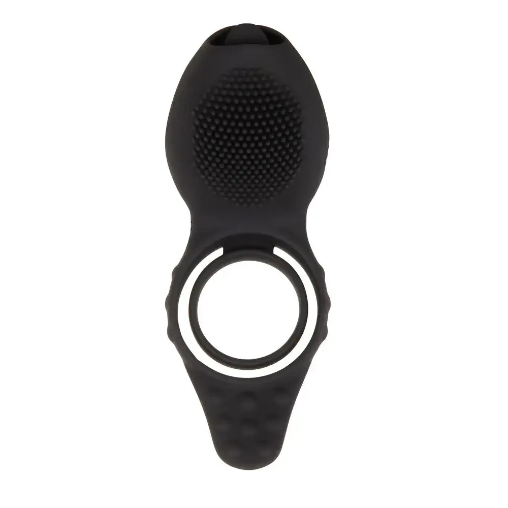 Zero Tolerance Silicone Black Rechargeable Vibrating Cock Ring with Remote