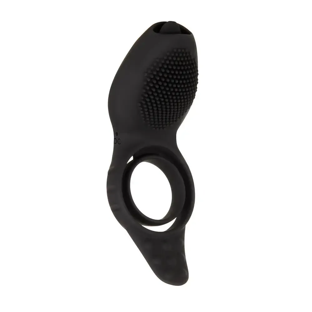 Zero Tolerance Silicone Black Rechargeable Vibrating Cock Ring with Remote